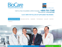 Tablet Screenshot of biocarehospital.com